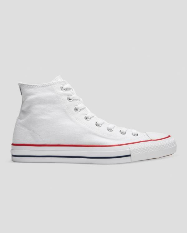 Converse Chuck Taylor All Star Pro Canvas Sneakers High Hvide | CV-120RHP