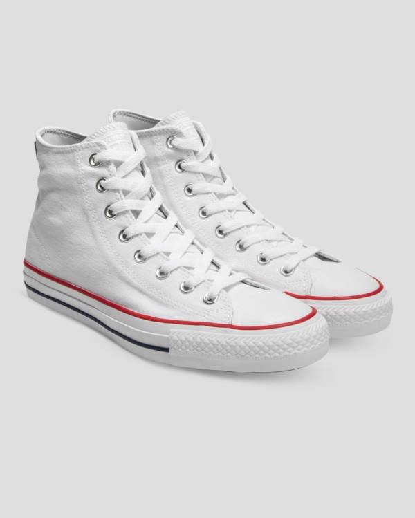 Converse Chuck Taylor All Star Pro Canvas Sneakers High Hvide | CV-153YPD