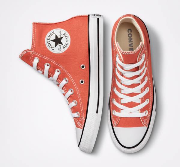 Converse Chuck Taylor All Star Seasonal Color Sneakers High Orange | CV-543KCH