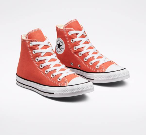 Converse Chuck Taylor All Star Seasonal Color Sneakers High Orange | CV-543KCH