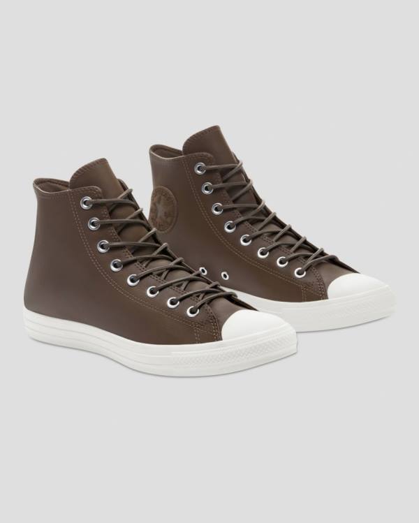 Converse Chuck Taylor All Star Seasonal Læder Sneakers High Brune | CV-709XRO