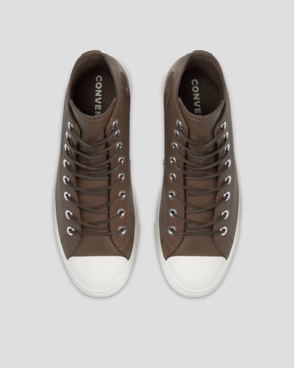 Converse Chuck Taylor All Star Seasonal Læder Sneakers High Brune | CV-709XRO