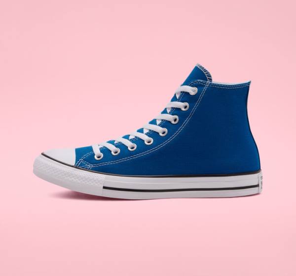 Converse Chuck Taylor All Star Seasonal Color Sneakers High Blå Hvide | CV-892RWJ