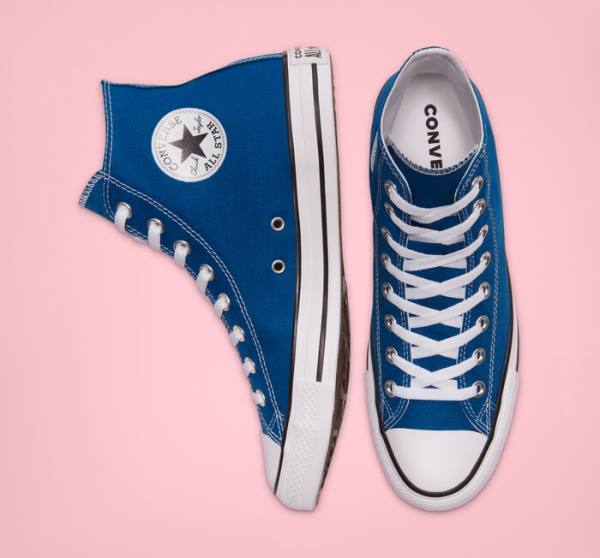 Converse Chuck Taylor All Star Seasonal Color Sneakers High Blå Hvide | CV-892RWJ