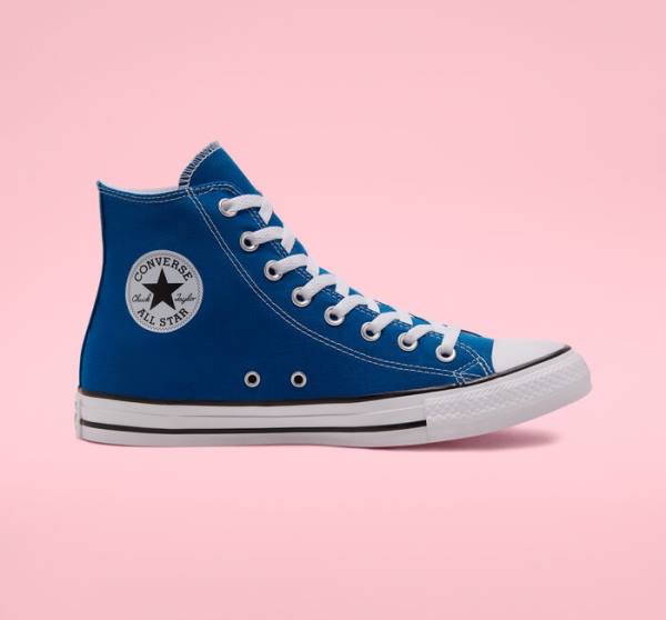 Converse Chuck Taylor All Star Seasonal Color Sneakers High Blå Hvide | CV-892RWJ