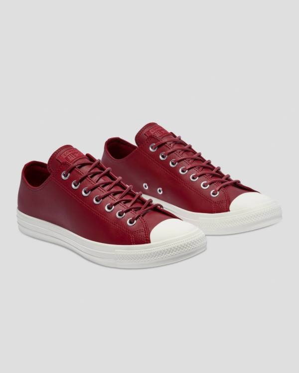 Converse Chuck Taylor All Star Seasonal Læder Sneakers Low Bordeaux | CV-987YXS