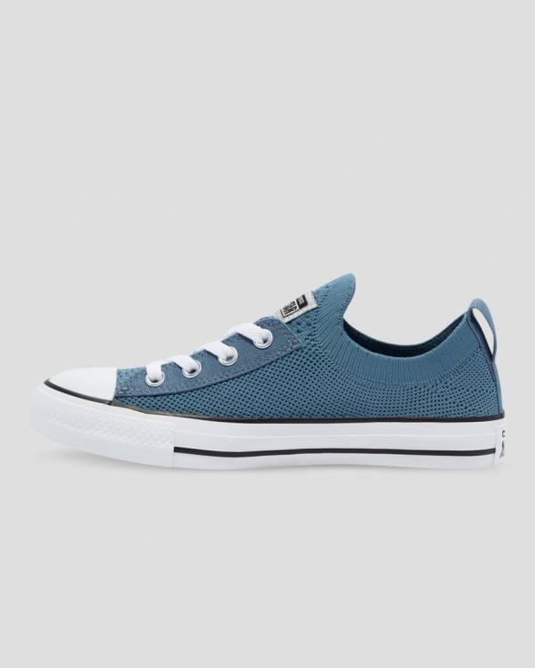 Converse Chuck Taylor All Star Shoreline Knit Glitter Sneakers Low Blå | CV-082TOP