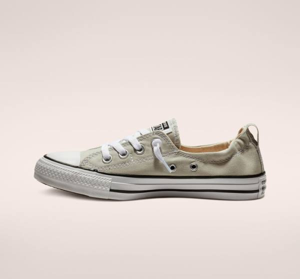 Converse Chuck Taylor All Star Shoreline Cloud Gray Slip On Sneakers Low Grå | CV-627HVY