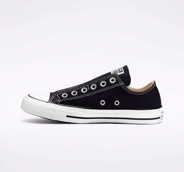 Converse Chuck Taylor All Star Slip Sneakers Low Sort Hvide | CV-251YEZ