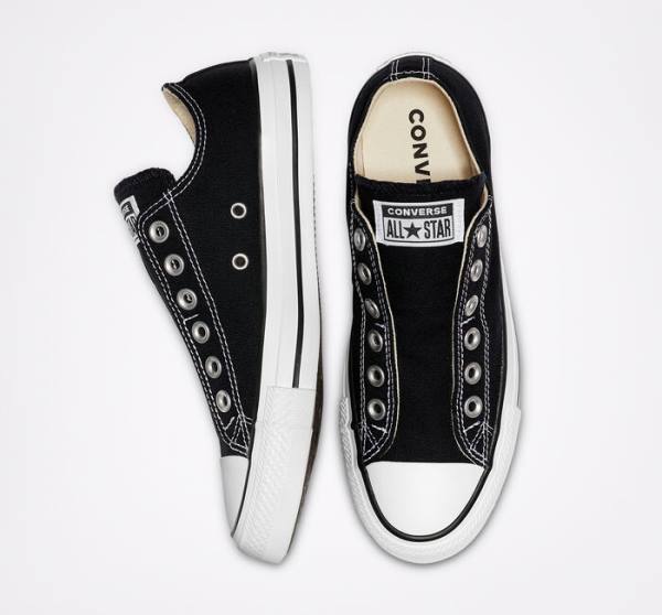 Converse Chuck Taylor All Star Slip Sneakers Low Sort Hvide | CV-251YEZ