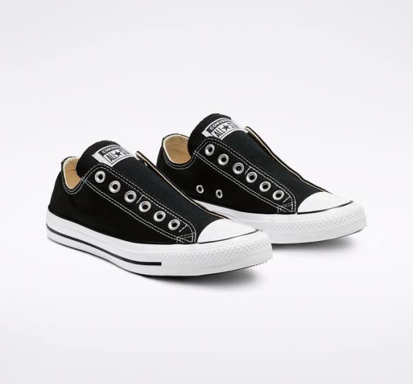 Converse Chuck Taylor All Star Slip Sneakers Low Sort Hvide | CV-251YEZ