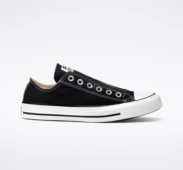 Converse Chuck Taylor All Star Slip Sneakers Low Sort Hvide | CV-251YEZ