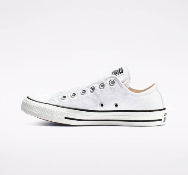 Converse Chuck Taylor All Star Slip Sneakers Low Hvide Sort Hvide | CV-523GPY