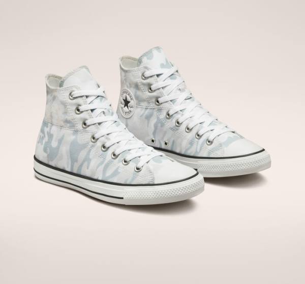 Converse Chuck Taylor All Star Split Panel Camo Sneakers High Hvide Grå | CV-019USP