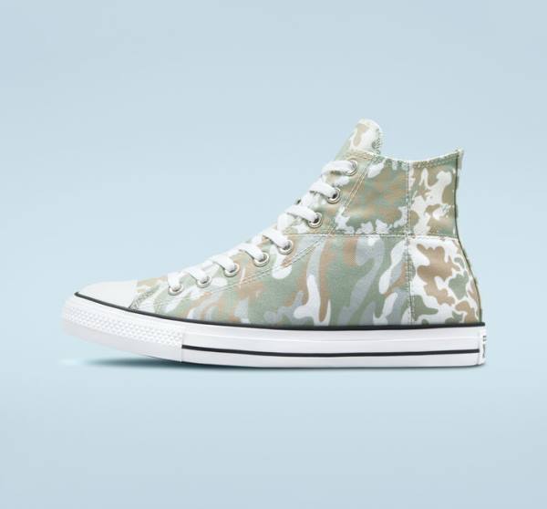 Converse Chuck Taylor All Star Split Panel Camo Sneakers High Brune | CV-842MHA