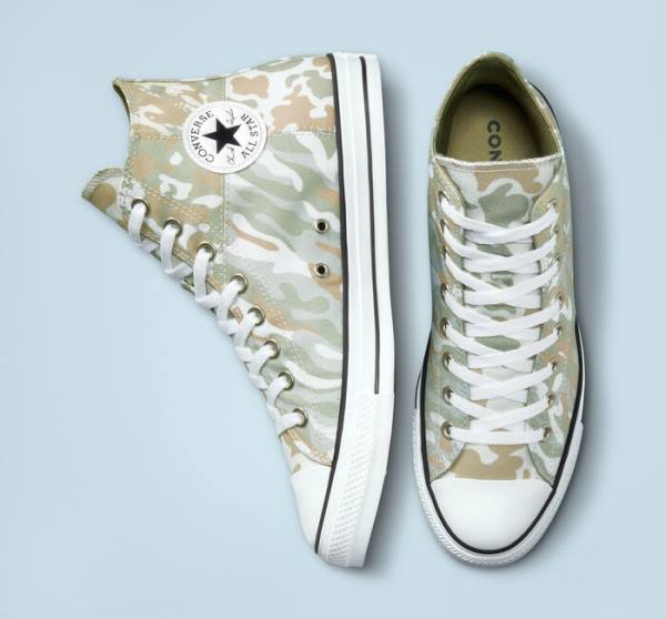 Converse Chuck Taylor All Star Split Panel Camo Sneakers High Brune | CV-842MHA