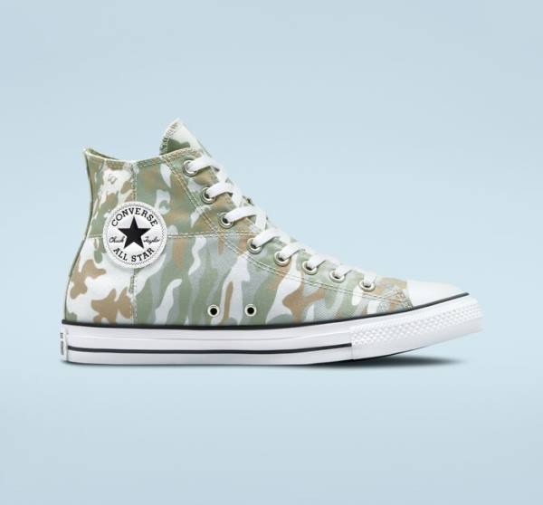 Converse Chuck Taylor All Star Split Panel Camo Sneakers High Brune | CV-842MHA