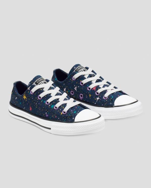 Converse Chuck Taylor All Star Star Print Sneakers Low Blå Lyserød | CV-719XTN