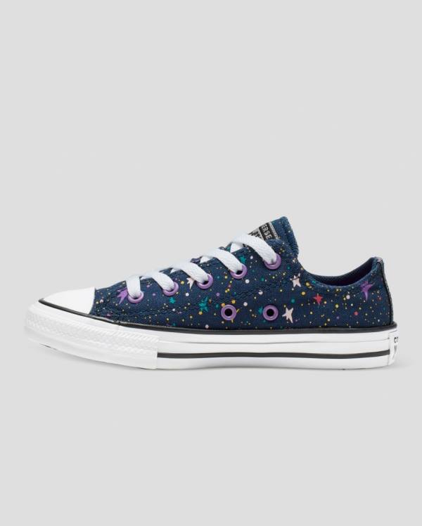 Converse Chuck Taylor All Star Star Print Sneakers Low Blå Lyserød | CV-719XTN