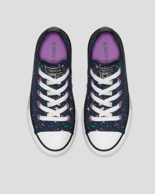 Converse Chuck Taylor All Star Star Print Sneakers Low Blå Lyserød | CV-719XTN