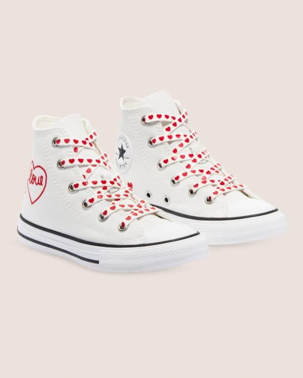 Converse Chuck Taylor All Star Street Love Thread Sneakers High Hvide | CV-619EMI