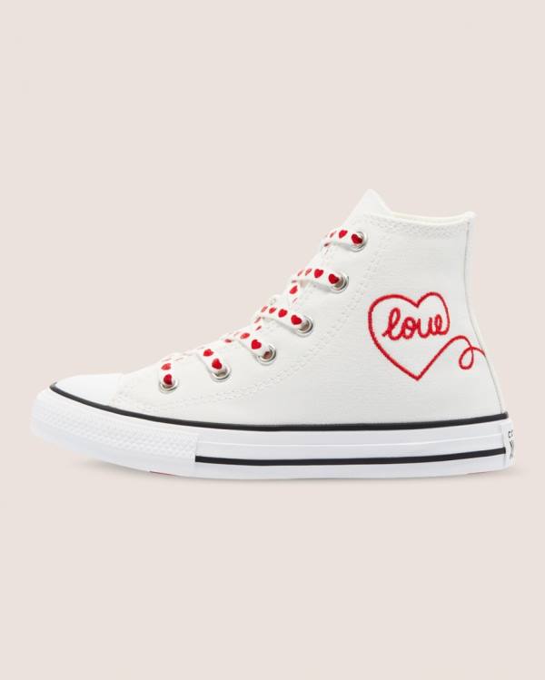 Converse Chuck Taylor All Star Street Love Thread Sneakers High Hvide | CV-619EMI