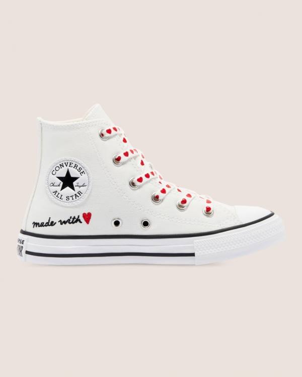 Converse Chuck Taylor All Star Street Love Thread Sneakers High Hvide | CV-619EMI