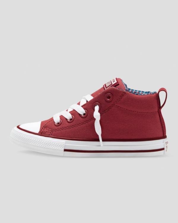 Converse Chuck Taylor All Star Street Plaid Sneakers High Rød | CV-864MWU