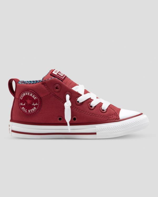 Converse Chuck Taylor All Star Street Plaid Sneakers High Rød | CV-864MWU