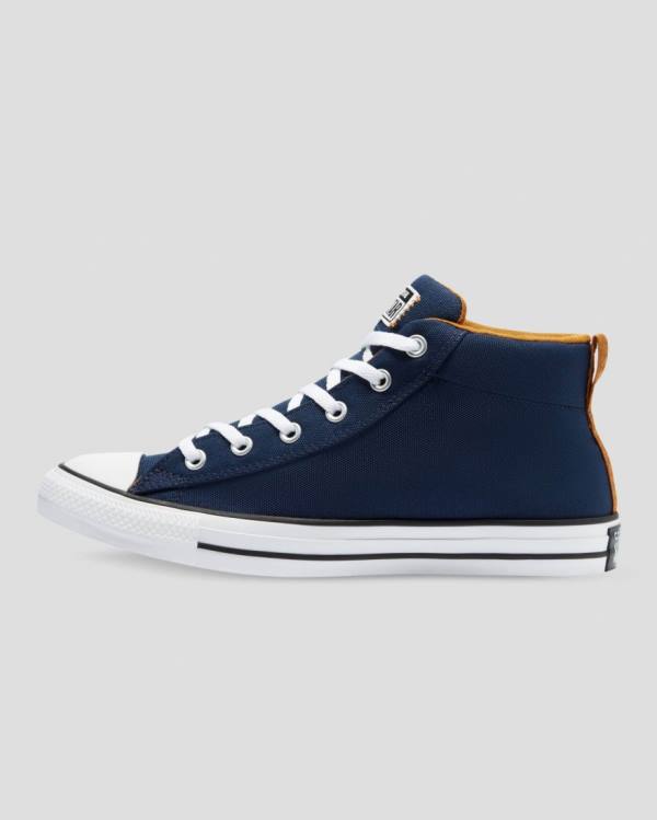 Converse Chuck Taylor All Star Street Sneakers High Blå | CV-902ENF