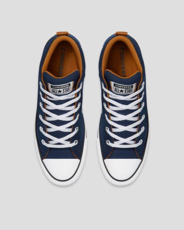 Converse Chuck Taylor All Star Street Sneakers High Blå | CV-902ENF