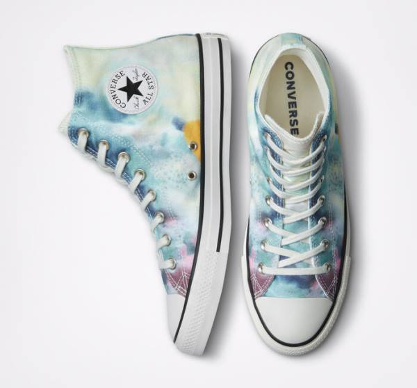 Converse Chuck Taylor All Star Tie-Dye Sneakers High Flerfarvede Sort | CV-215FCK