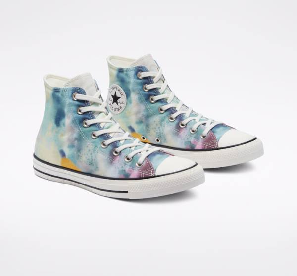 Converse Chuck Taylor All Star Tie-Dye Sneakers High Flerfarvede Sort | CV-215FCK