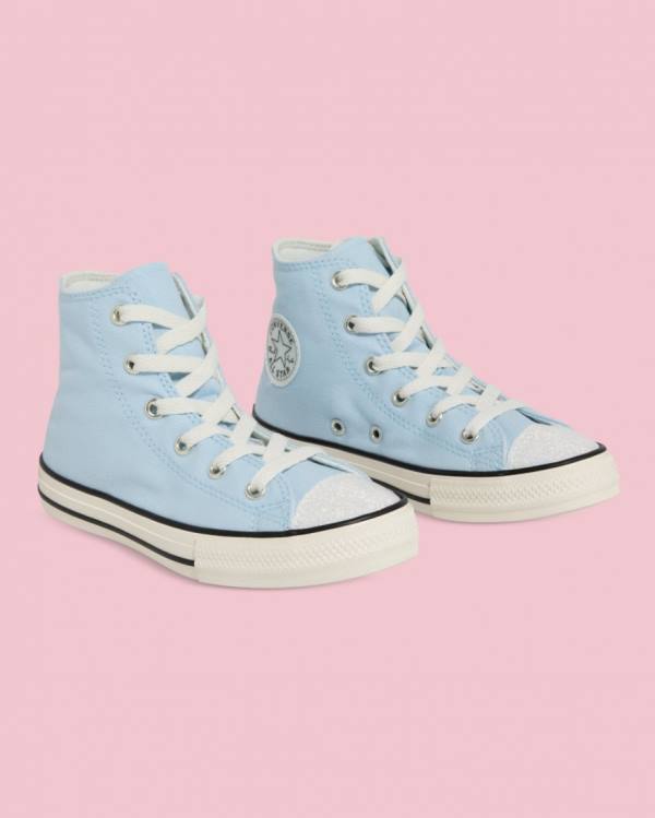 Converse Chuck Taylor All Star UV Glitter Sneakers High Blå | CV-321QSV