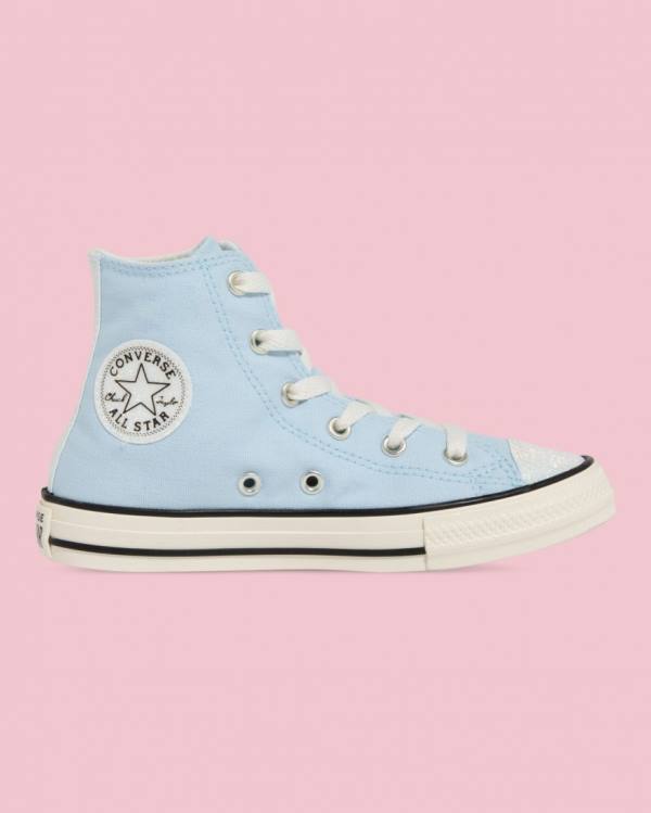 Converse Chuck Taylor All Star UV Glitter Sneakers High Blå | CV-321QSV