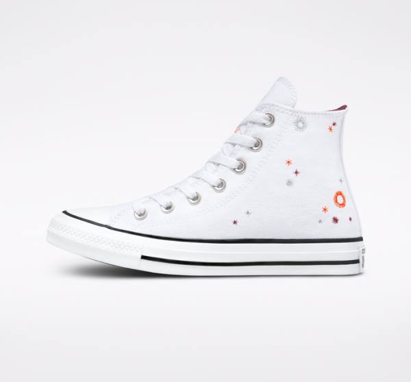 Converse Chuck Taylor All Star You Are On The Right Path Sneakers High Hvide | CV-591TOA