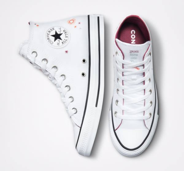 Converse Chuck Taylor All Star You Are On The Right Path Sneakers High Hvide | CV-591TOA