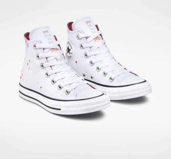 Converse Chuck Taylor All Star You Are On The Right Path Sneakers High Hvide | CV-591TOA