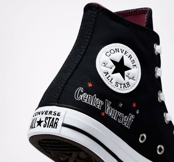 Converse Chuck Taylor All Star You Are On The Right Path Sneakers High Sort Hvide | CV-719UHF