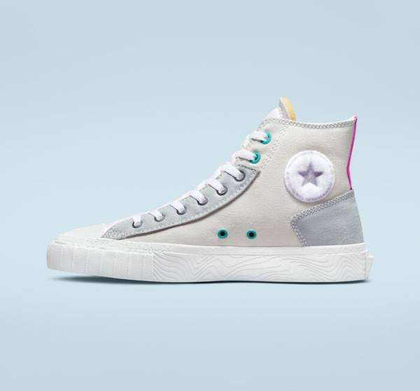 Converse Chuck Taylor Alt Star Marbled Patch Sneakers High Grå Lyserød | CV-710JYR