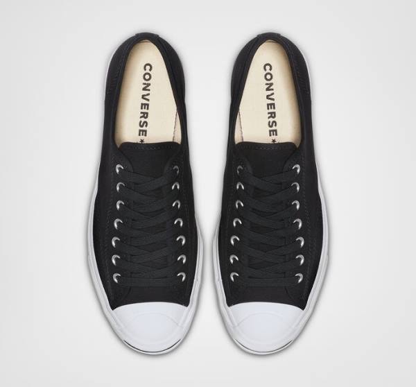 Converse Jack Purcell Canvas Sneakers Low Sort Hvide | CV-287IHK