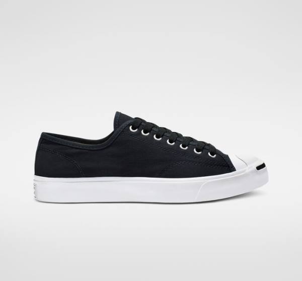 Converse Jack Purcell Canvas Sneakers Low Sort Hvide | CV-408ZEO