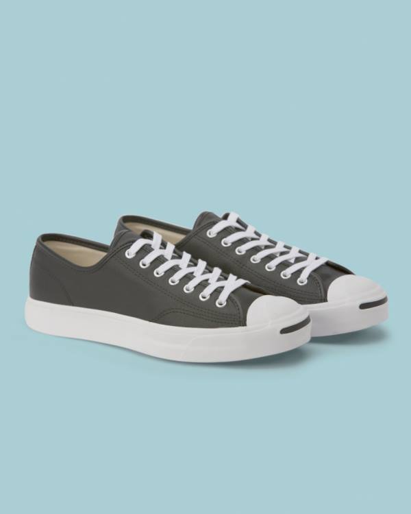 Converse Jack Purcell Foundational Læder Sneakers Low Sort | CV-596SQE