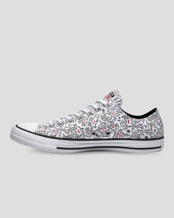 Converse Keith Haring Chuck Taylor All Star Sneakers Low Hvide Sort Rød | CV-312ZQU