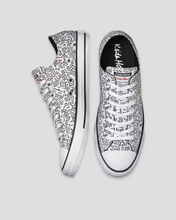 Converse Keith Haring Chuck Taylor All Star Sneakers Low Hvide Sort Rød | CV-312ZQU