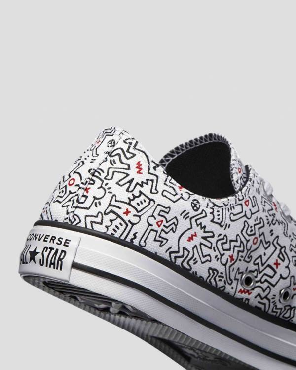 Converse Keith Haring Chuck Taylor All Star Sneakers Low Hvide Sort Rød | CV-312ZQU