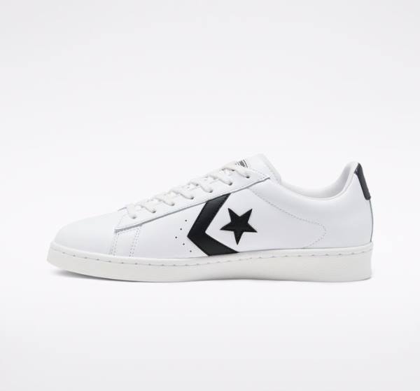 Converse OG Pro Læder Sneakers Low Hvide Sort Hvide | CV-518SVZ