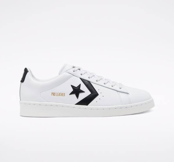 Converse OG Pro Læder Sneakers Low Hvide Sort Hvide | CV-853MTD