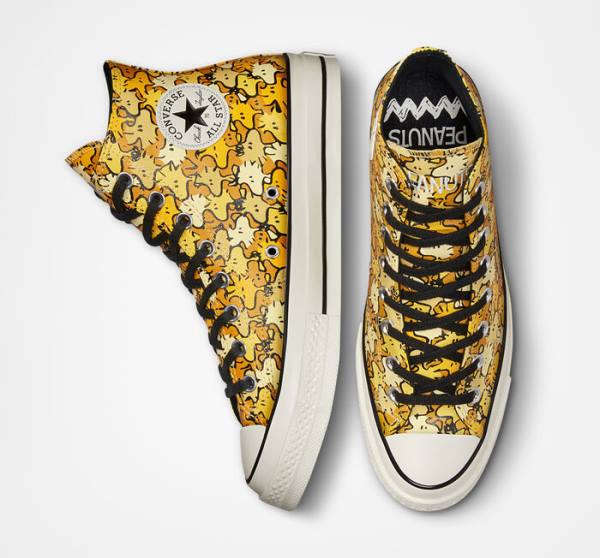 Converse Peanuts Chuck 70 Sneakers High Gul Guld | CV-125FGQ