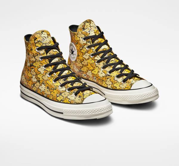 Converse Peanuts Chuck 70 Sneakers High Gul Guld | CV-125FGQ